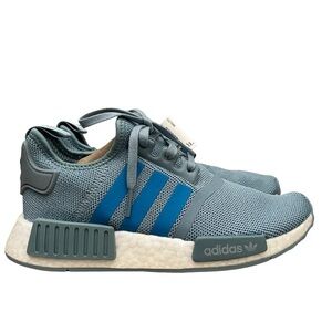 NEW Adidas NMD R1 Blue & White Athletic Sneakers 4.5Y W6
